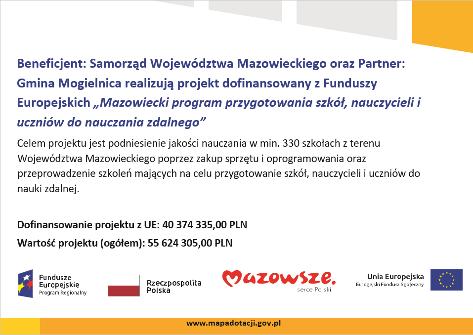 You are currently viewing Mazowiecki program przygotowania szkół, nauczycieli i uczniów do nauczania zdalnego