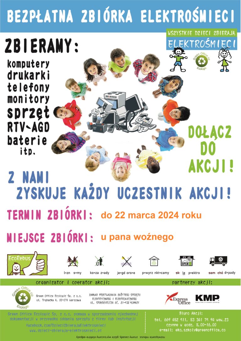 Read more about the article Wszystkie Dzieci Zbierają Elektrośmieci